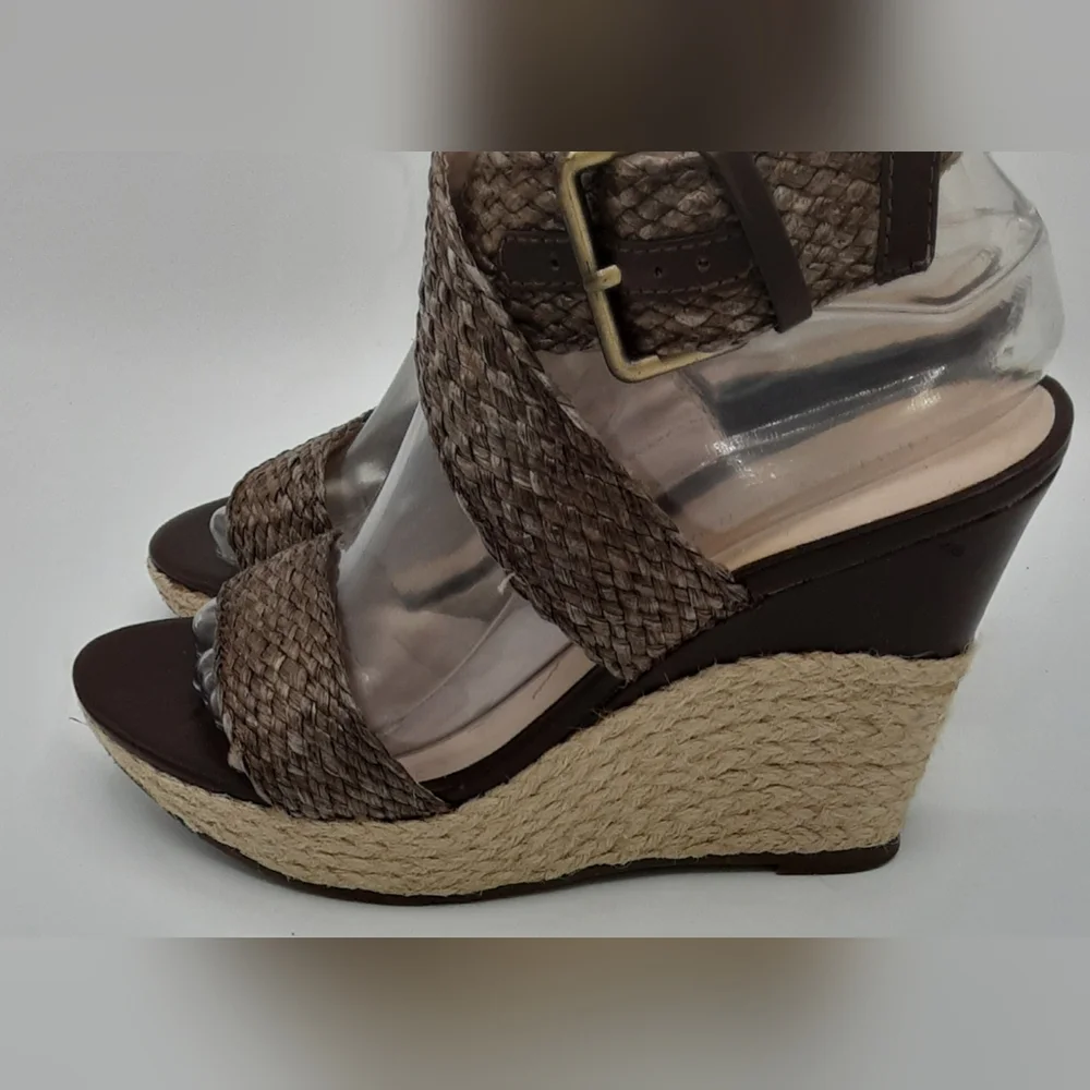 Andrew Geller Mix Espadrille Strappy Wedge Heel